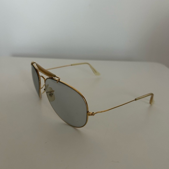 1970’s Vintage B&L Ray-Ban Outdoorsman Gold Aviator 62-14 Sunglasses - Picture 5 of 10